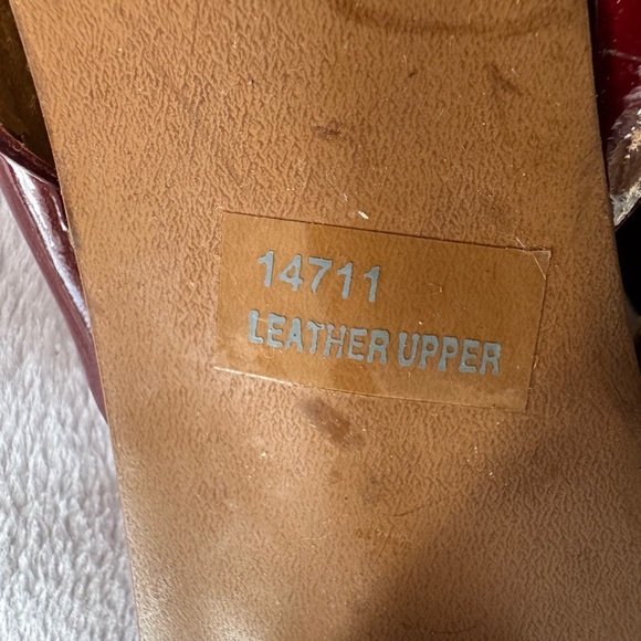 J CREW Elodie Strappy Oxblood Fall Patent Leather MADE ITALY Heels Sandals 8 - Picture 6 of 8